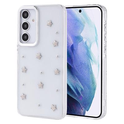 Galaxy A55 Uyumlu Kılıf Airbag Tasarımlı Simli Şeffaf Zore Kutup Kapak