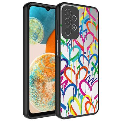 Galaxy A72 Uyumlu Kılıf Aynalı Desenli Kamera Korumalı Parlak Zore Mirror Kapak
