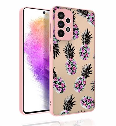 Galaxy A73 Uyumlu Kılıf Desenli Kamera Korumalı Parlak Zore Nora Kapak