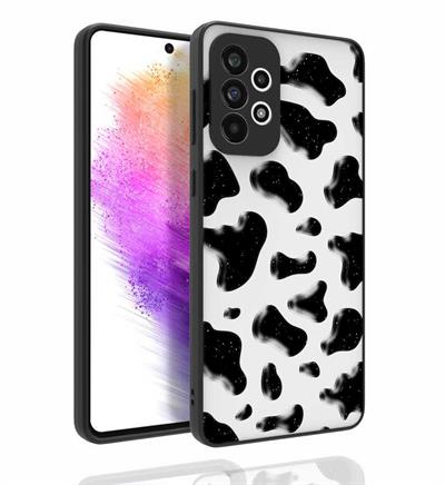 Galaxy A73 Uyumlu Kılıf Desenli Kamera Korumalı Parlak Zore Nora Kapak