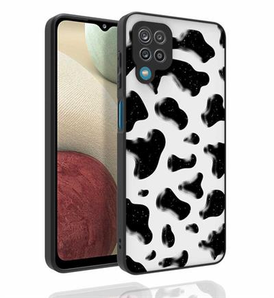 Galaxy M12 Uyumlu Kılıf Desenli Kamera Korumalı Parlak Zore Nora Kapak