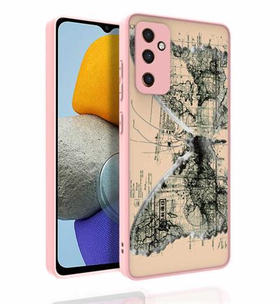 Galaxy M23 Uyumlu Kılıf Desenli Kamera Korumalı Parlak Zore Nora Kapak