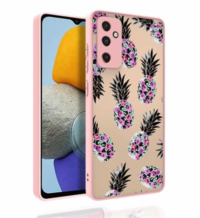 Galaxy M23 Uyumlu Kılıf Desenli Kamera Korumalı Parlak Zore Nora Kapak