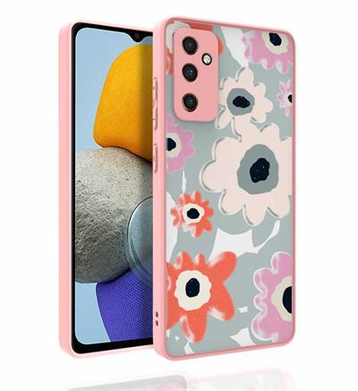 Galaxy M23 Uyumlu Kılıf Desenli Kamera Korumalı Parlak Zore Nora Kapak