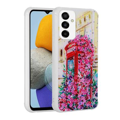 Galaxy M23 Uyumlu Kılıf Simli Desenli Kamera Korumalı Parlak Zore Popy Kapak