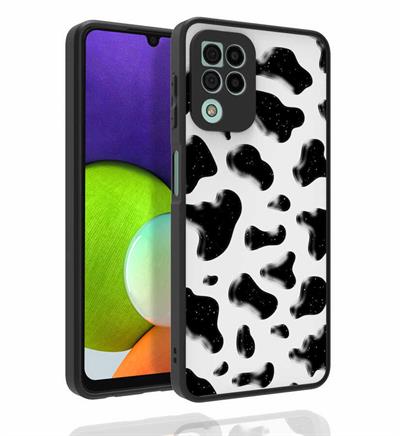 Galaxy M32 Uyumlu Kılıf Desenli Kamera Korumalı Parlak Zore Nora Kapak