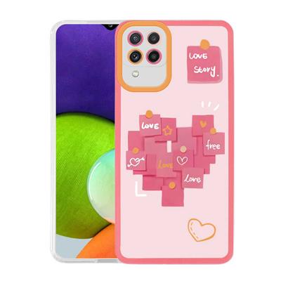 Galaxy M32 Uyumlu Kılıf Zore M-Fit Desenli Kapak