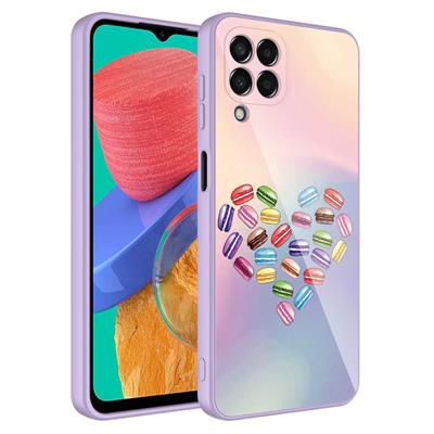 Galaxy M33 Uyumlu Kılıf Kamera Korumalı Desenli Sert Silikon Zore Epoksi Kapak
