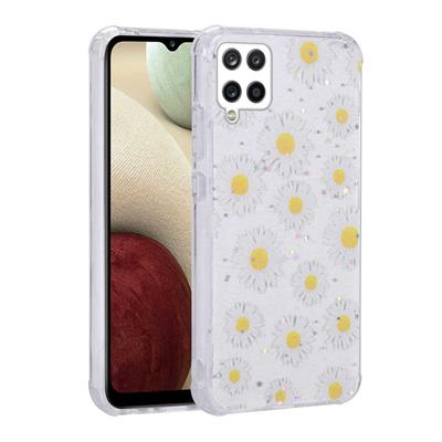Galaxy M33 Uyumlu Kılıf Simli Desenli Kamera Korumalı Parlak Zore Popy Kapak