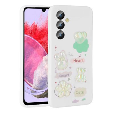 Galaxy M34 5G Uyumlu Kılıf Kabartma Figürlü Parlak Zore Toys Silikon Kapak