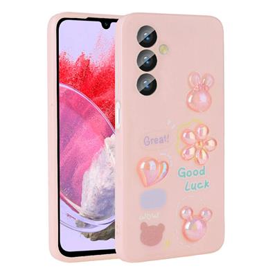 Galaxy M34 5G Uyumlu Kılıf Kabartma Figürlü Parlak Zore Toys Silikon Kapak