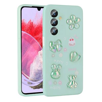 Galaxy M34 5G Uyumlu Kılıf Kabartma Figürlü Parlak Zore Toys Silikon Kapak