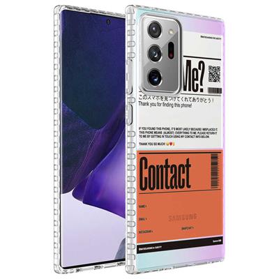 Galaxy Note 20 Ultra Uyumlu Kılıf Airbag Kenarlı Renkli Desenli Silikon Zore Elegans Kapak