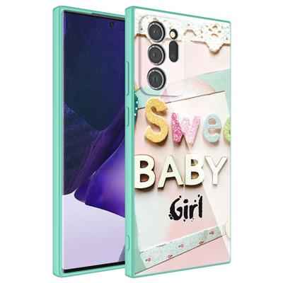 Galaxy Note 20 Ultra Uyumlu Kılıf Kamera Korumalı Desenli Sert Silikon Zore Epoksi Kapak