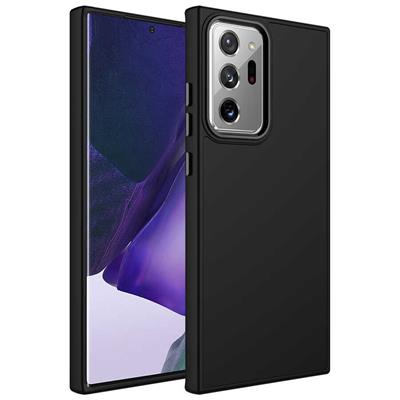 Galaxy Note 20 Ultra Uyumlu Kılıf Metal Çerçeve ve Buton Tasarımlı Silikon Zore Luna Kapak