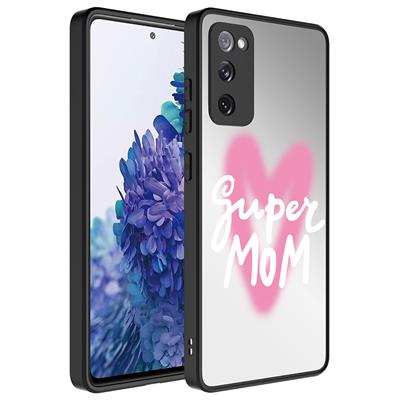 Galaxy S20 FE Uyumlu Kılıf Aynalı Desenli Kamera Korumalı Parlak Zore Mirror Kapak