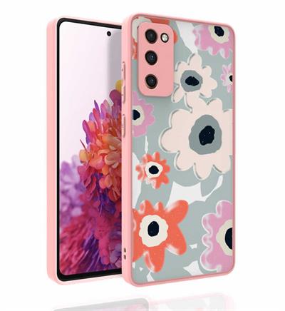 Galaxy S20 FE Uyumlu Kılıf Desenli Kamera Korumalı Parlak Zore Nora Kapak