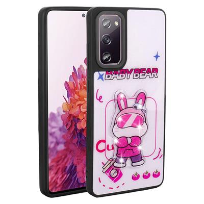 Galaxy S20 FE Uyumlu Kılıf Parlayan Kabartmalı İkonik Figürlü Zore Amas Silikon Kapak