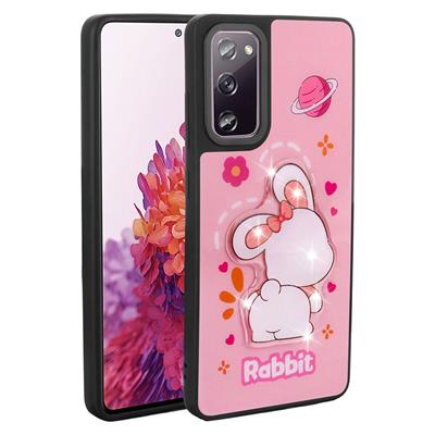 Galaxy S20 FE Uyumlu Kılıf Parlayan Kabartmalı İkonik Figürlü Zore Amas Silikon Kapak