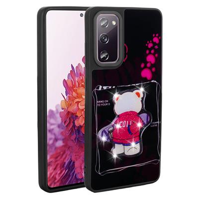 Galaxy S20 FE Uyumlu Kılıf Parlayan Kabartmalı İkonik Figürlü Zore Amas Silikon Kapak