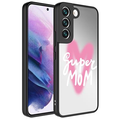 Galaxy S21 FE Uyumlu Kılıf Aynalı Desenli Kamera Korumalı Parlak Zore Mirror Kapak