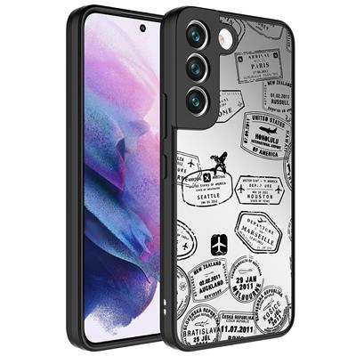 Galaxy S21 FE Uyumlu Kılıf Aynalı Desenli Kamera Korumalı Parlak Zore Mirror Kapak