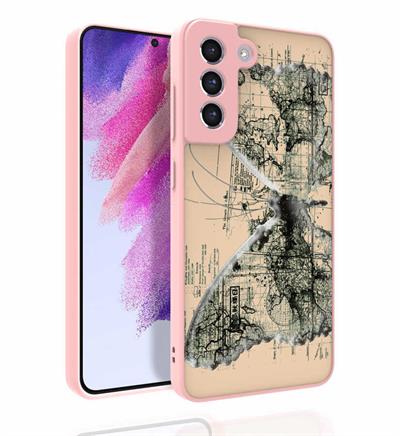 Galaxy S21 FE Uyumlu Kılıf Desenli Kamera Korumalı Parlak Zore Nora Kapak