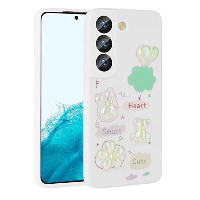 Galaxy S21 FE Uyumlu Kılıf Kabartma Figürlü Parlak Zore Toys Silikon Kapak