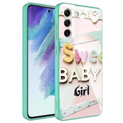 Galaxy S21 FE Uyumlu Kılıf Kamera Korumalı Desenli Sert Silikon Zore Epoksi Kapak