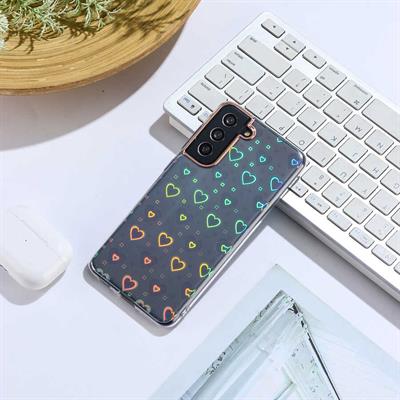 Galaxy S21 FE Uyumlu Kılıf Zore Sidney Desenli Sert Kapak