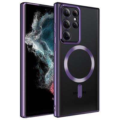 Galaxy S22 Ultra Uyumlu Kılıf M-safe Wireless Şarj Özellikli Zore Setro Silikon