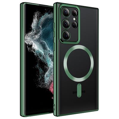 Galaxy S22 Ultra Uyumlu Kılıf M-safe Wireless Şarj Özellikli Zore Setro Silikon