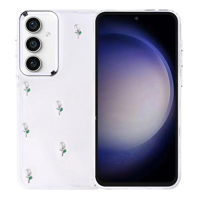 Galaxy S23 FE Uyumlu Kılıf Airbag Tasarımlı Simli Şeffaf Zore Kutup Kapak