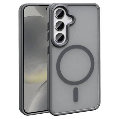 Galaxy S23 FE Uyumlu Kılıf M-safe Şarj Özellikli Mat Arka Yüzey Zore Sio Kapak