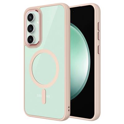 Galaxy S23 FE Uyumlu Kılıf Wireless Şarj Özellikli Zore Krom M-safe Silikon Kapak