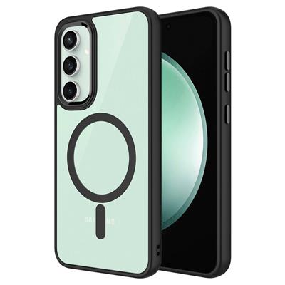 Galaxy S23 FE Uyumlu Kılıf Wireless Şarj Özellikli Zore Krom M-safe Silikon Kapak