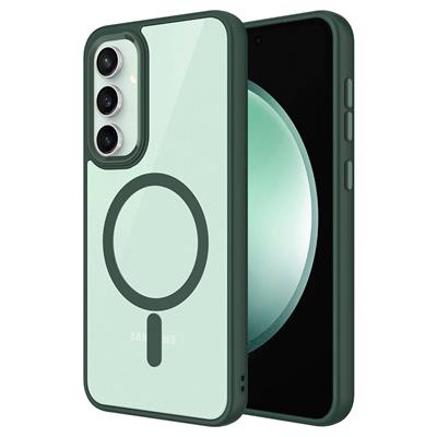 Galaxy S23 FE Uyumlu Kılıf Wireless Şarj Özellikli Zore Krom M-safe Silikon Kapak