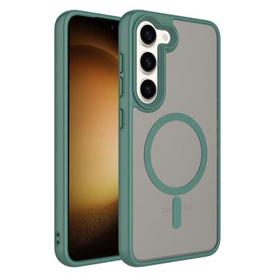 Galaxy S23 Plus Uyumlu Kılıf Mat Arka Yüzey Wireless Şarj Özellikli Zore Flet M-safe Kapak