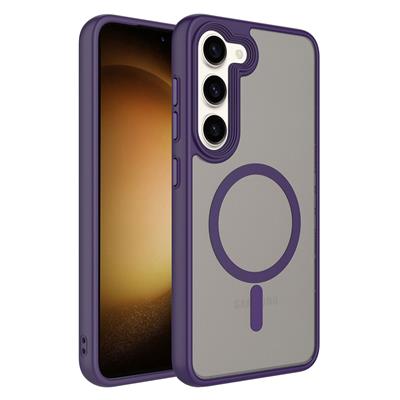 Galaxy S23 Plus Uyumlu Kılıf Mat Arka Yüzey Wireless Şarj Özellikli Zore Flet M-safe Kapak