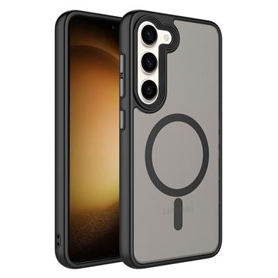 Galaxy S23 Plus Uyumlu Kılıf Mat Arka Yüzey Wireless Şarj Özellikli Zore Flet M-safe Kapak