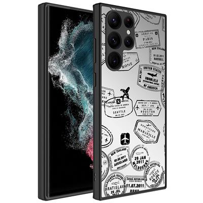 Galaxy S23 Ultra Uyumlu Kılıf Aynalı Desenli Kamera Korumalı Parlak Zore Mirror Kapak