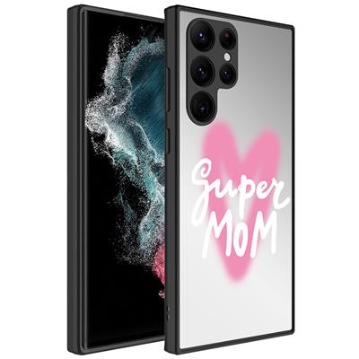 Galaxy S23 Ultra Uyumlu Kılıf Aynalı Desenli Kamera Korumalı Parlak Zore Mirror Kapak