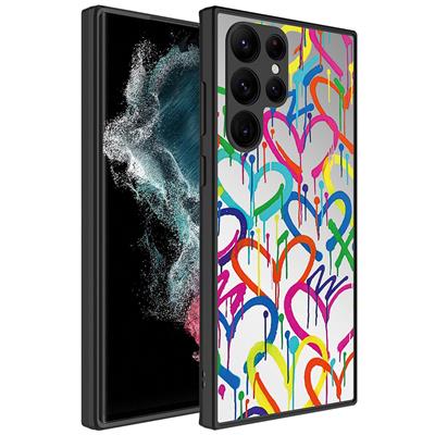 Galaxy S23 Ultra Uyumlu Kılıf Aynalı Desenli Kamera Korumalı Parlak Zore Mirror Kapak