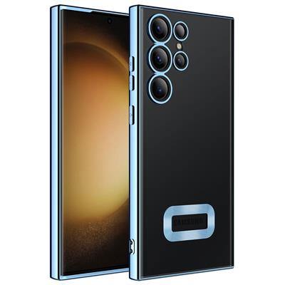 Galaxy S23 Ultra Uyumlu Kılıf Kamera Korumalı Logo Gösteren Zore Omega Kapak
