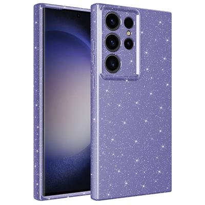 Galaxy S23 Ultra Uyumlu Kılıf Kamera Korumalı Simli Lüks Zore Koton Kapak
