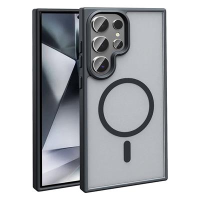 Galaxy S23 Ultra Uyumlu Kılıf M-safe Şarj Özellikli Mat Arka Yüzey Zore Sio Kapak
