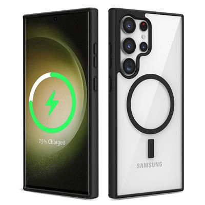 Galaxy S23 Ultra Uyumlu Kılıf M-safe Wireless Şarj Özellikli Silikon Zore Ege Kapak