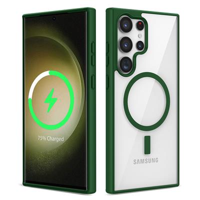 Galaxy S23 Ultra Uyumlu Kılıf M-safe Wireless Şarj Özellikli Silikon Zore Ege Kapak