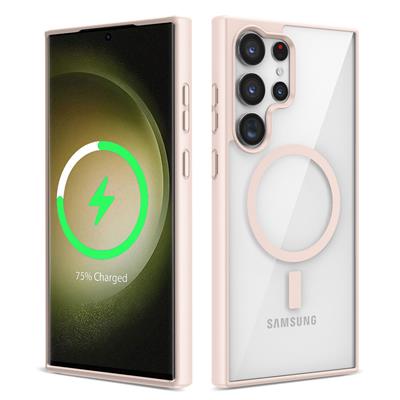 Galaxy S23 Ultra Uyumlu Kılıf M-safe Wireless Şarj Özellikli Silikon Zore Ege Kapak