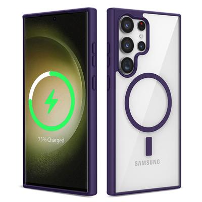 Galaxy S23 Ultra Uyumlu Kılıf M-safe Wireless Şarj Özellikli Silikon Zore Ege Kapak